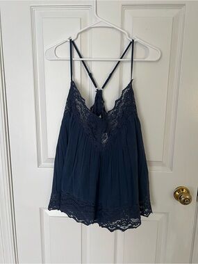 Free People Navy Fiona Cami